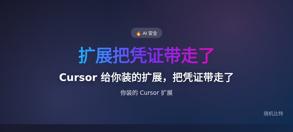 Cursor 给你装的扩展,把凭证带走了