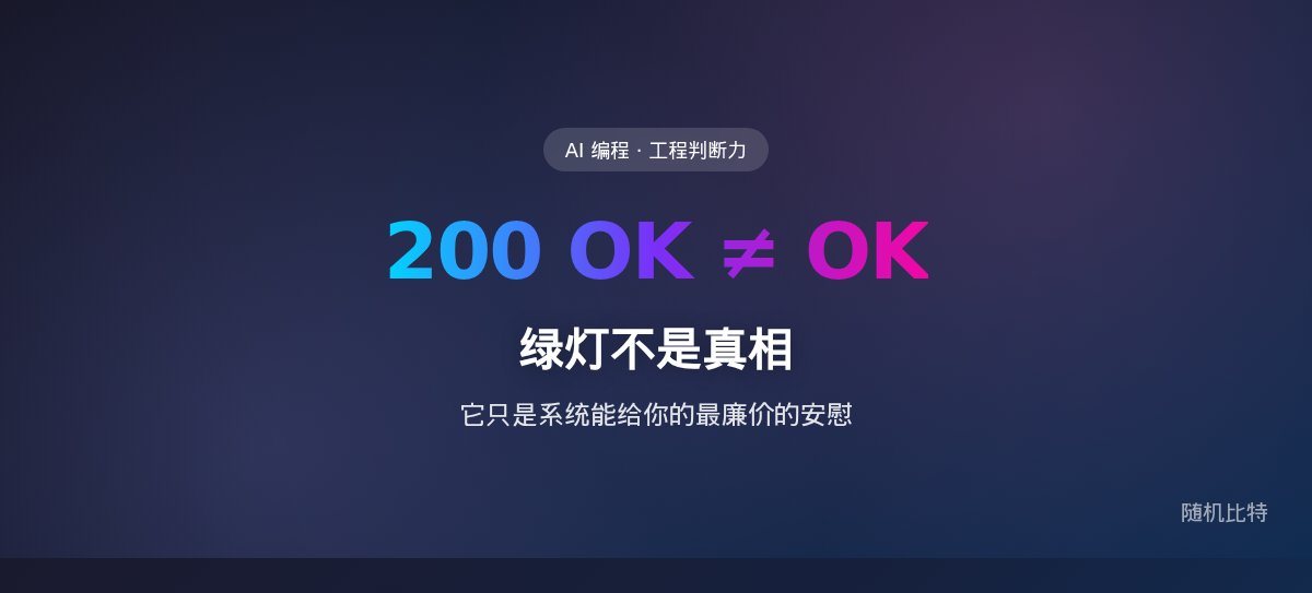 绿灯不是真相,它只是系统能给你的最廉价的安慰