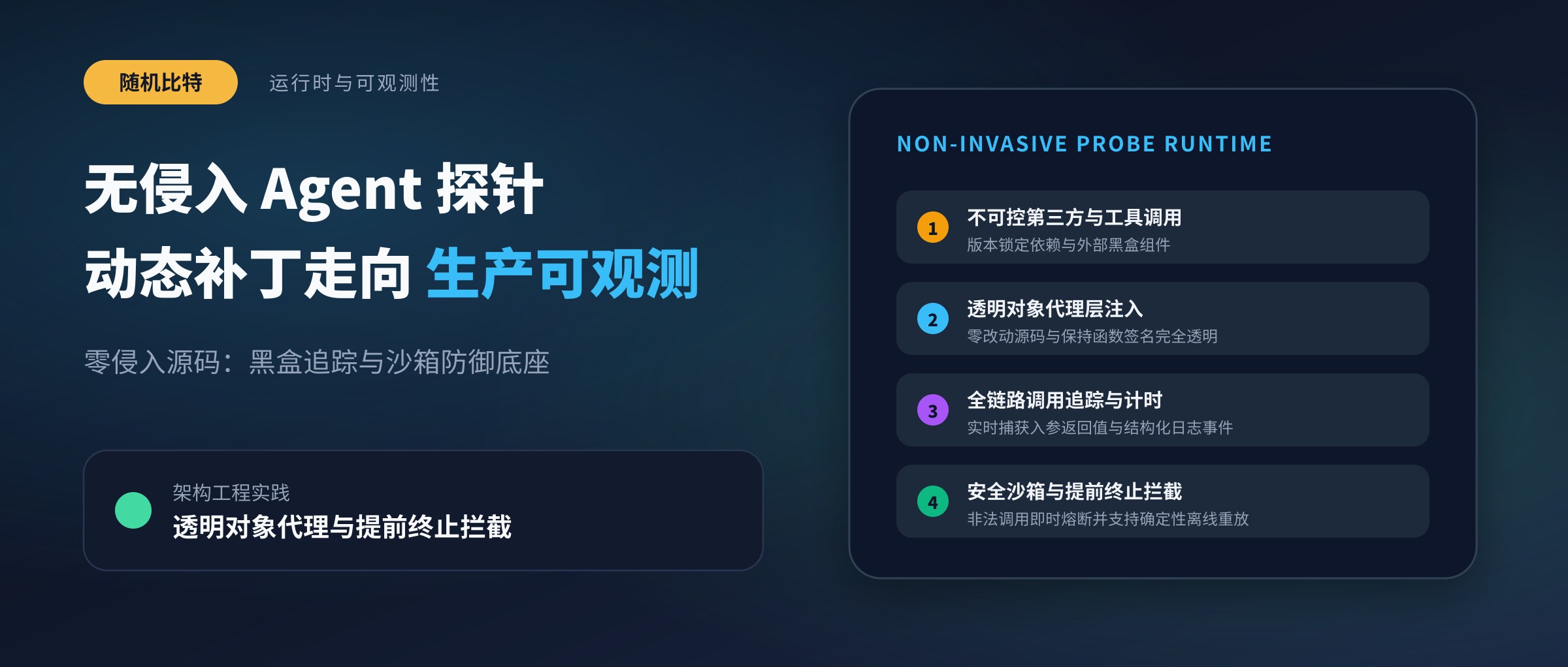 无侵入 Agent 探针:当动态补丁从单元测试走向生产可观测